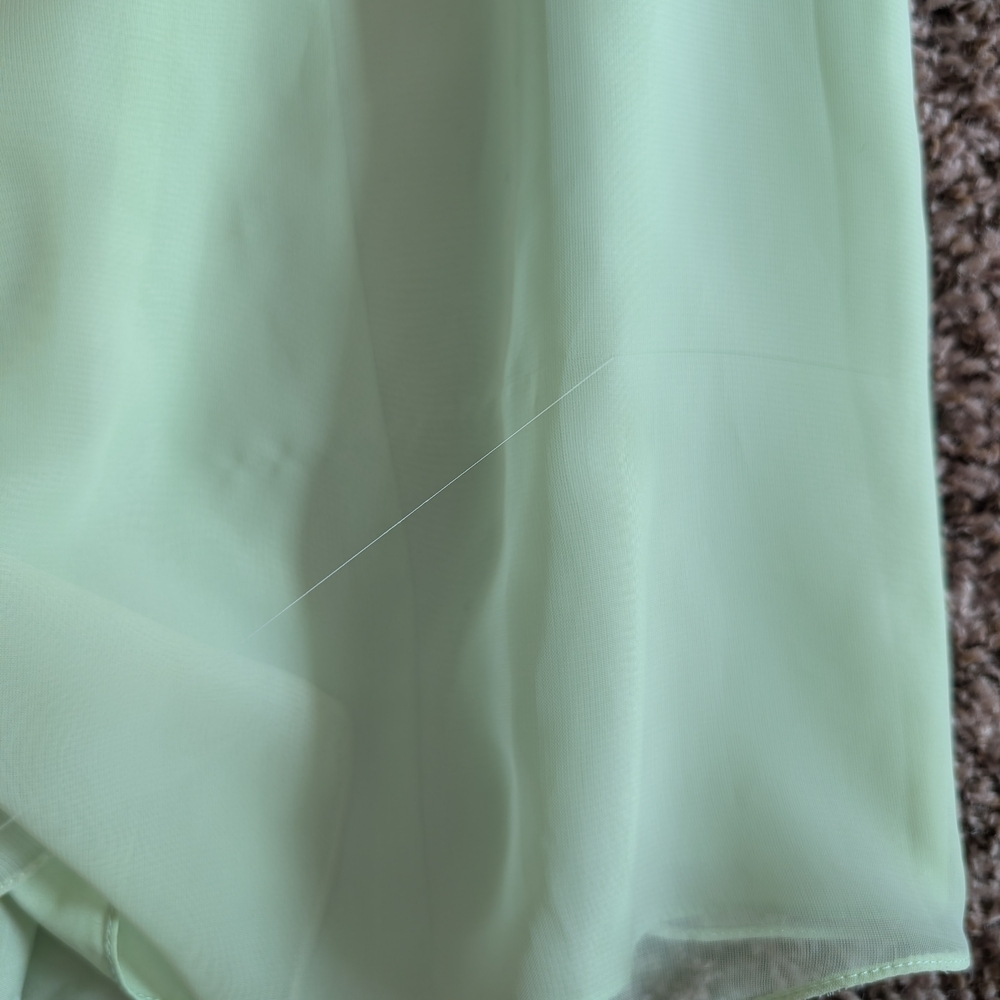 Elegant Flowy Strapless Green Formal Dress Size Large - Picture 6 of 6